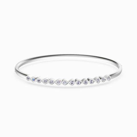 bezel set bangle bracelet