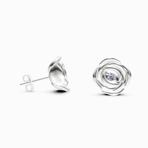 rose stud earrings