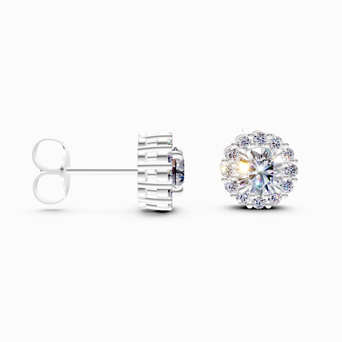 halo stud earrings