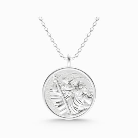 saint christopher religious pendant