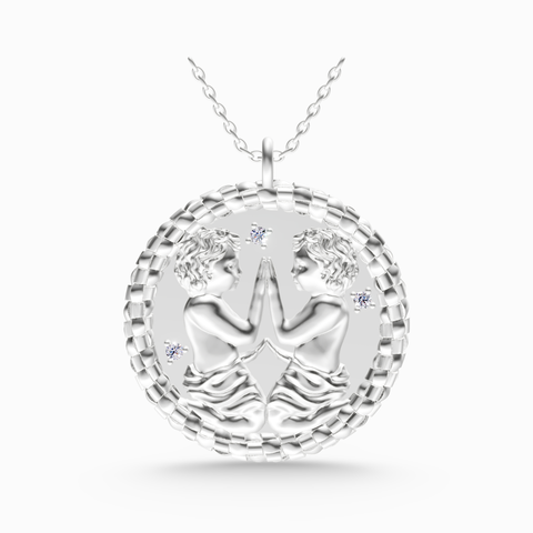 gemini zodiac pendant