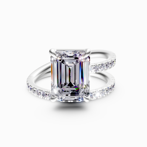 emerald cut engagement ring