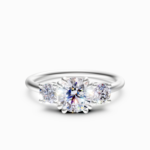 three-stone engagement ring