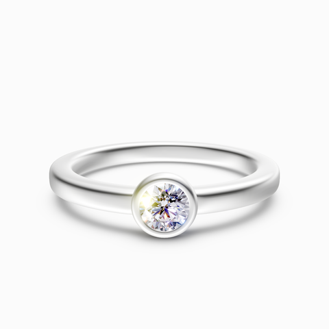 solitaire bezel set ring