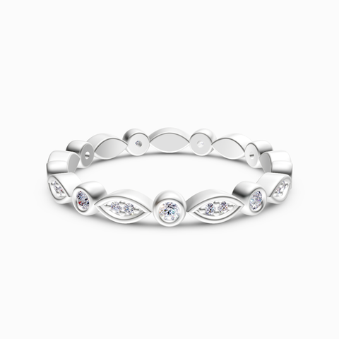 bezel-set eternity ring