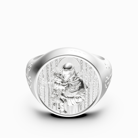 saint anthony signet ring