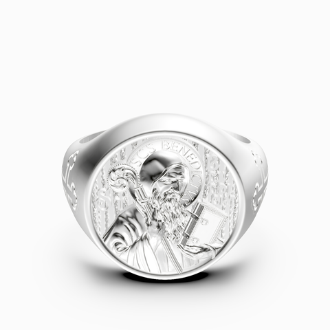 saint benedict signet ring