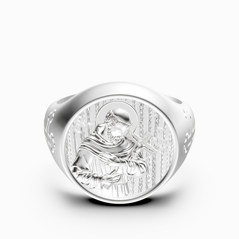 saint francis signet ring