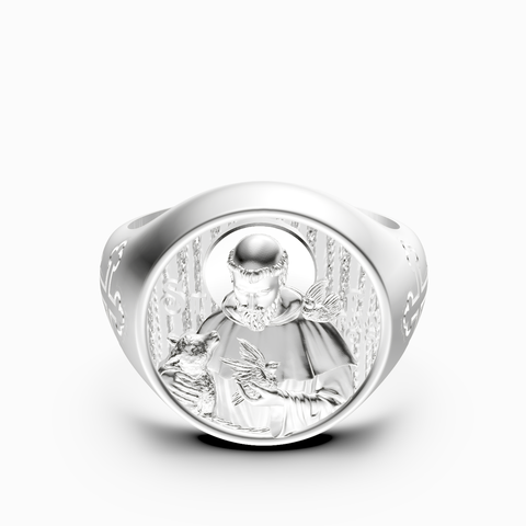 saint francis signet ring