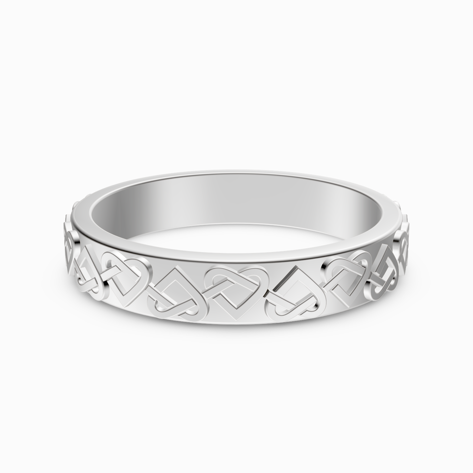 celtic heart wedding ring for men