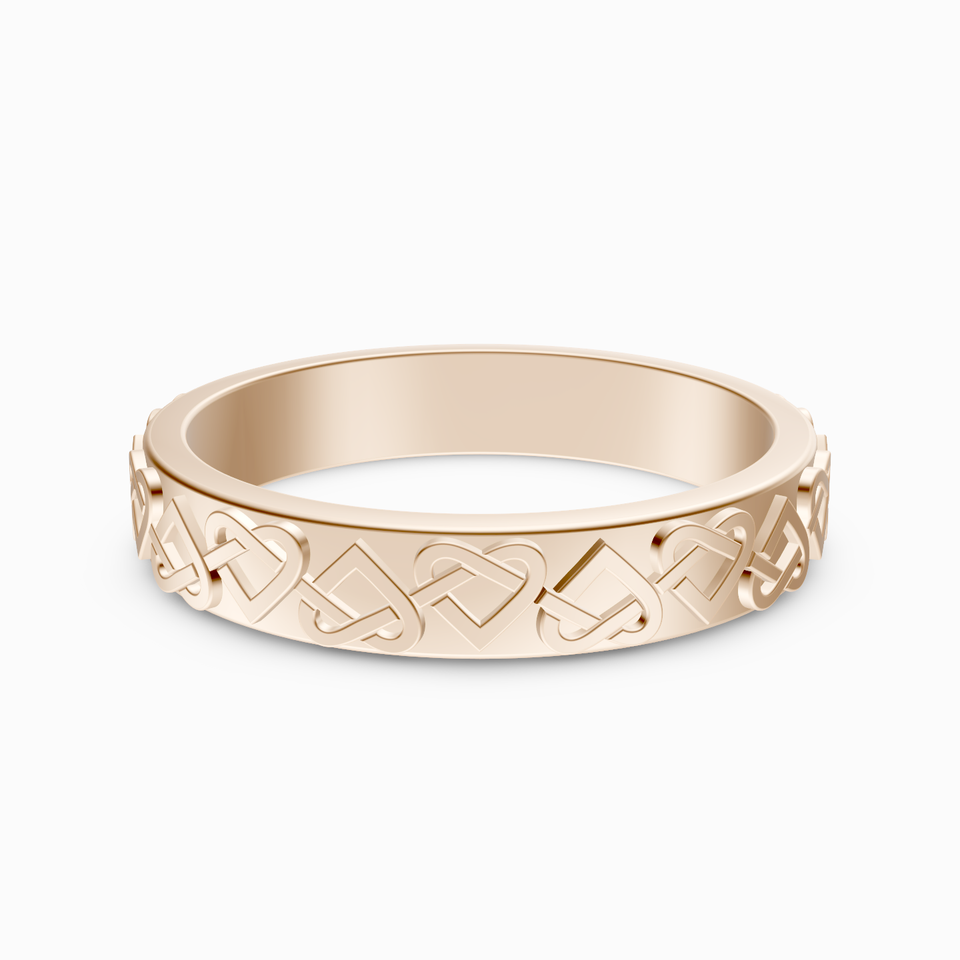celtic heart wedding ring for men