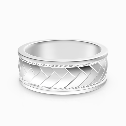 his twist braided wedding ring
