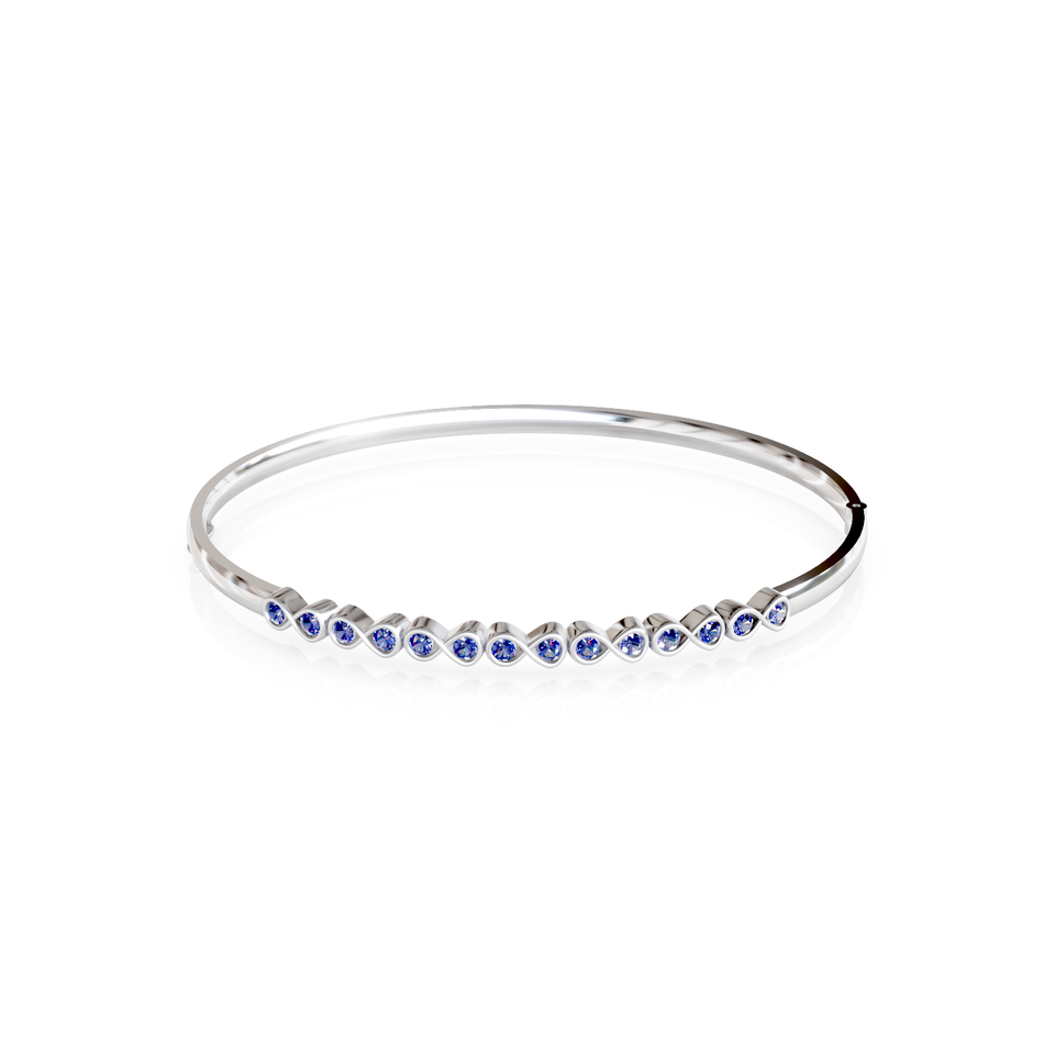 bezel set bangle bracelet