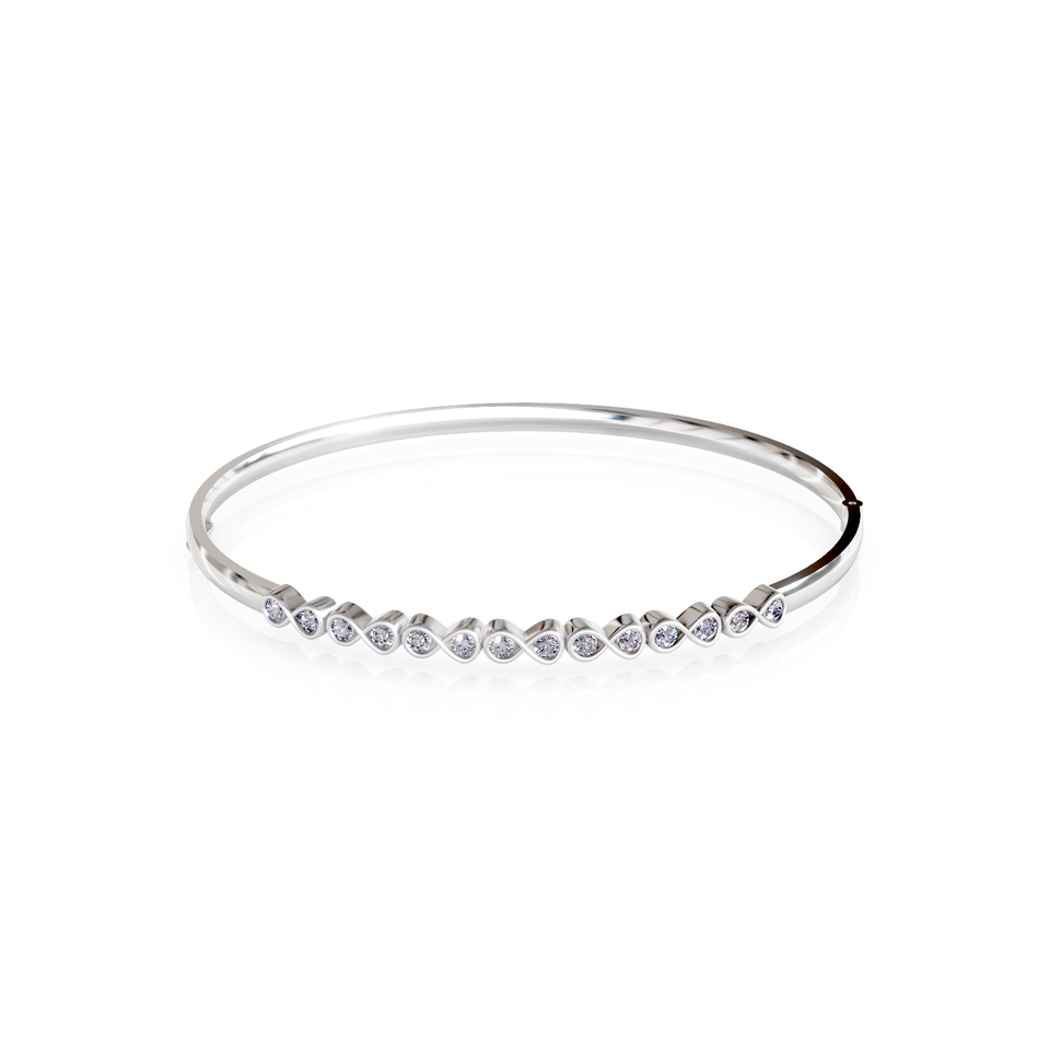 bezel set bangle bracelet