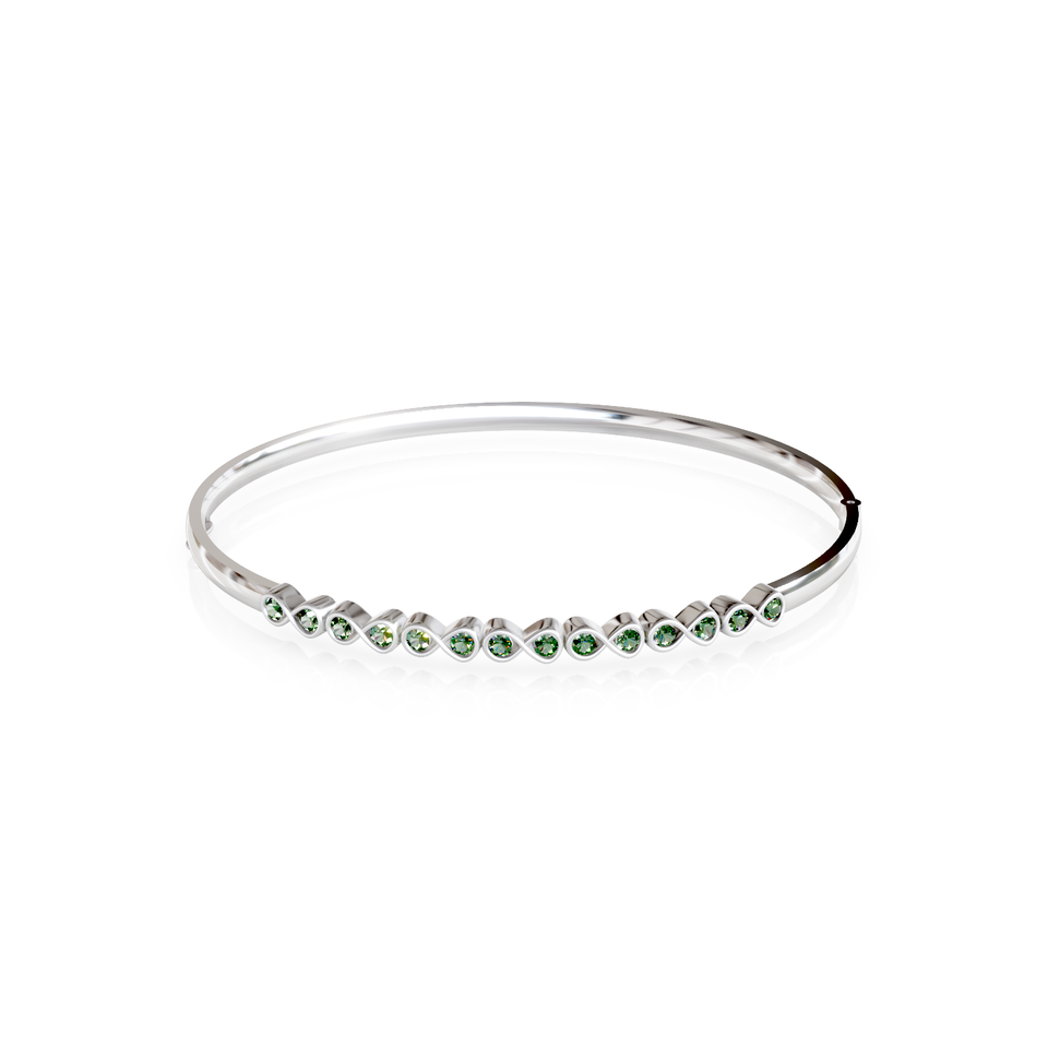 bezel set bangle bracelet