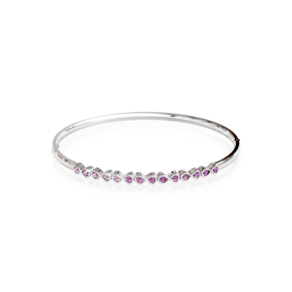 bezel set bangle bracelet