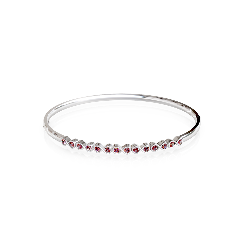 bezel set bangle bracelet