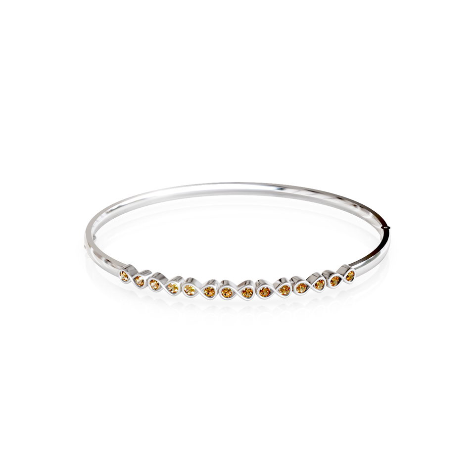 bezel set bangle bracelet