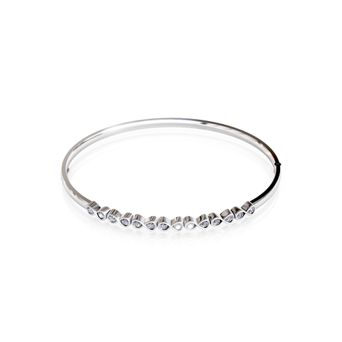 bezel set bangle bracelet