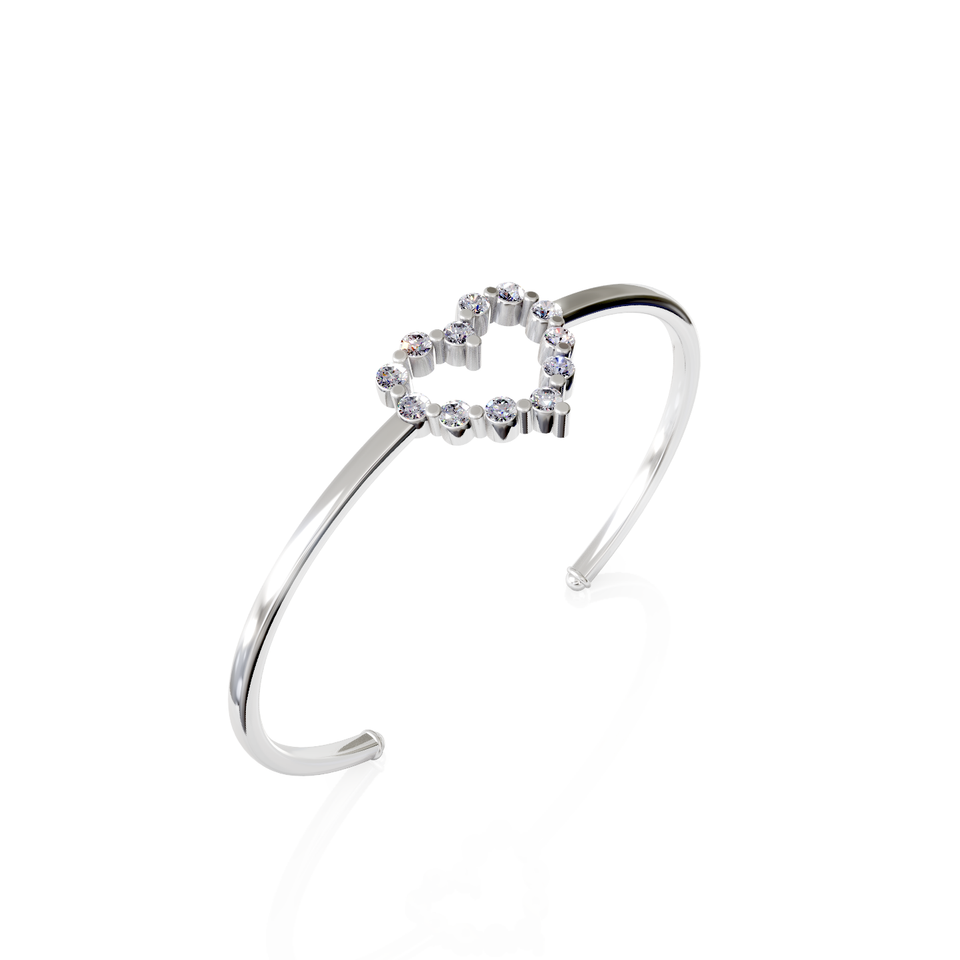 heart cuff bracelet