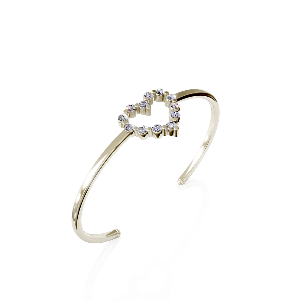 heart cuff bracelet