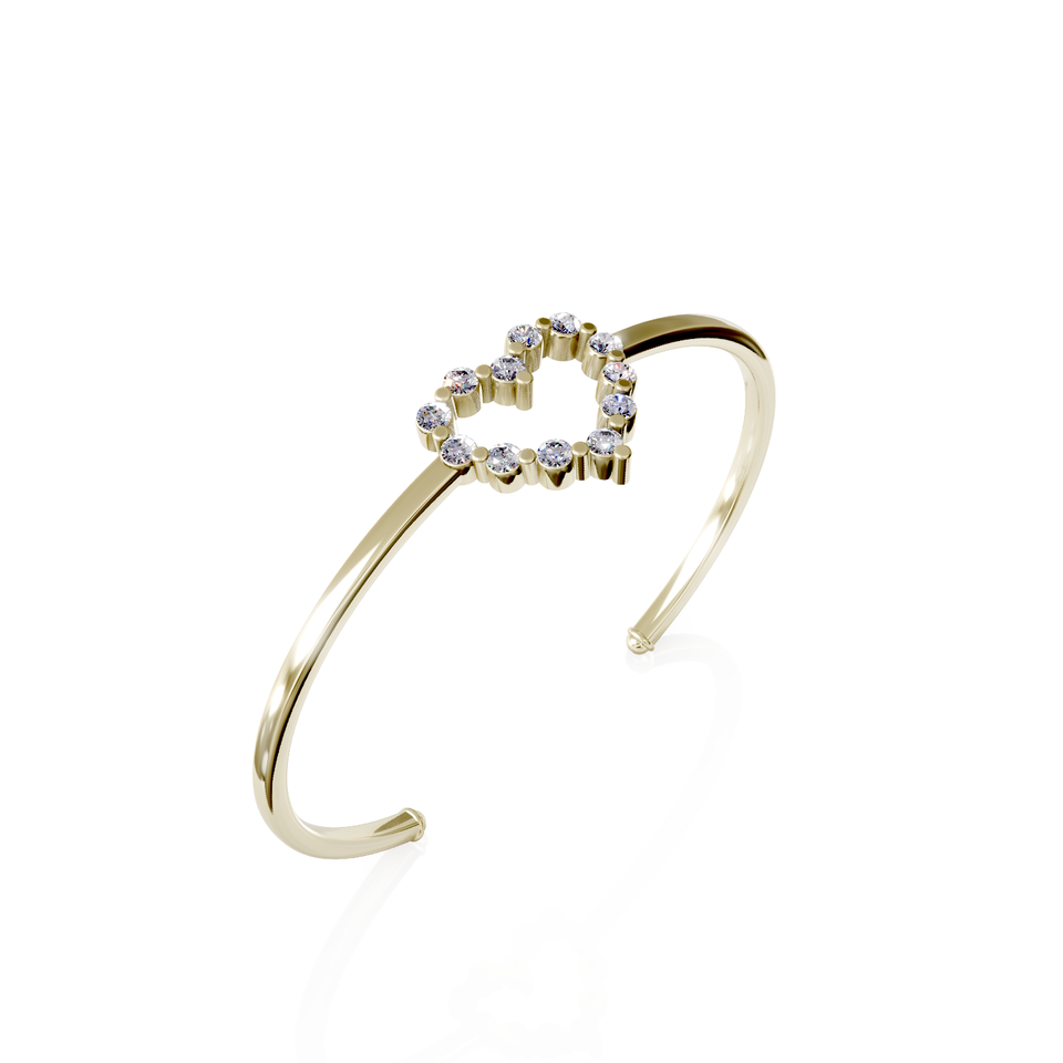 heart cuff bracelet