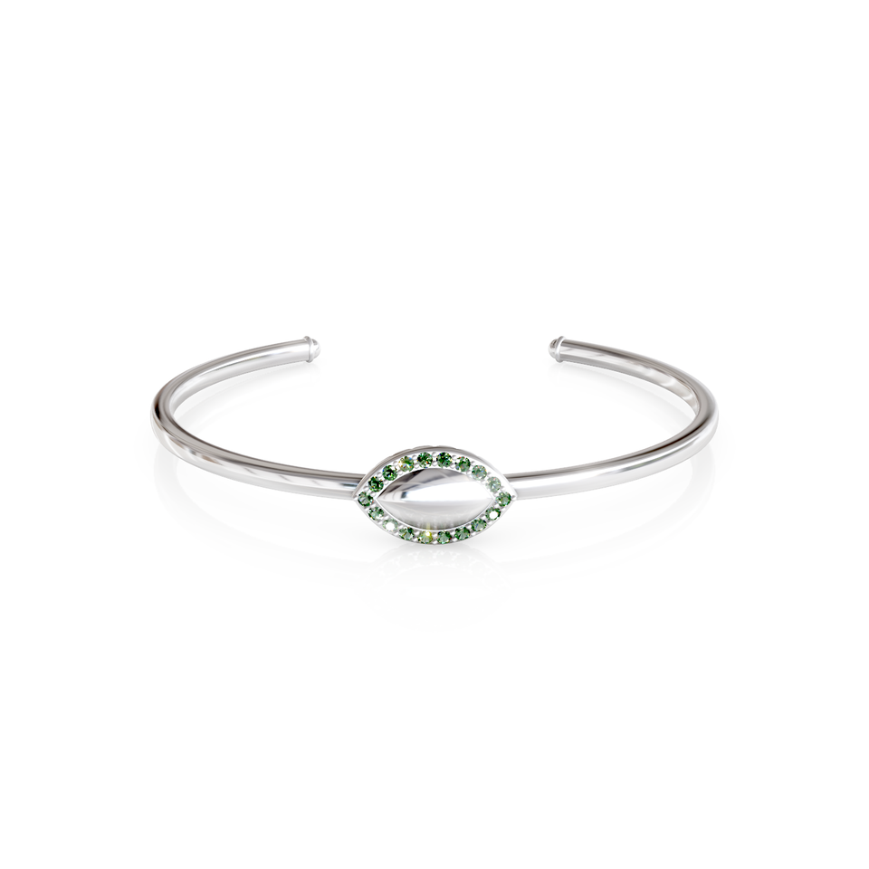 marquise-shaped cuff bracelet