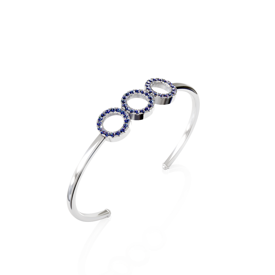 triple circle cuff bracelet