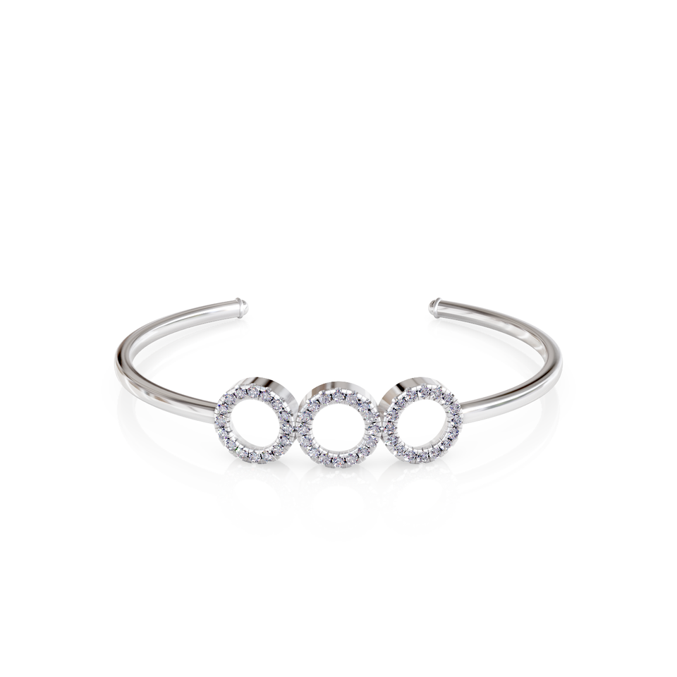 triple circle cuff bracelet