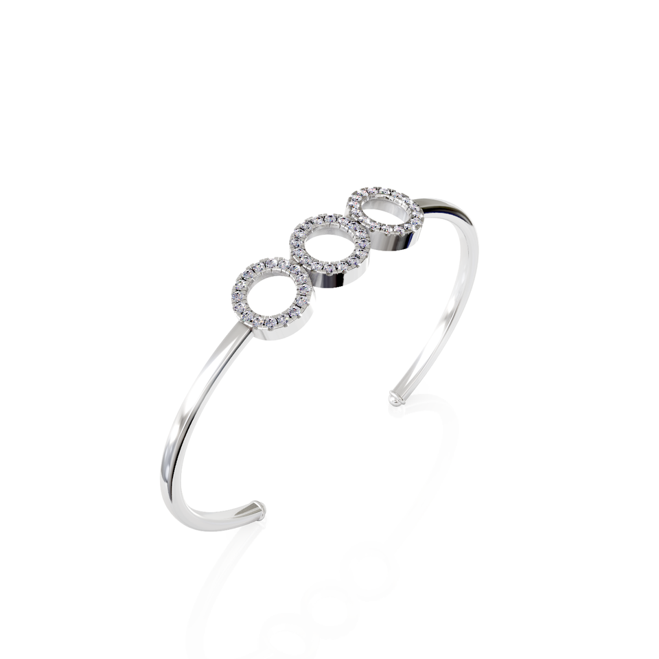 triple circle cuff bracelet