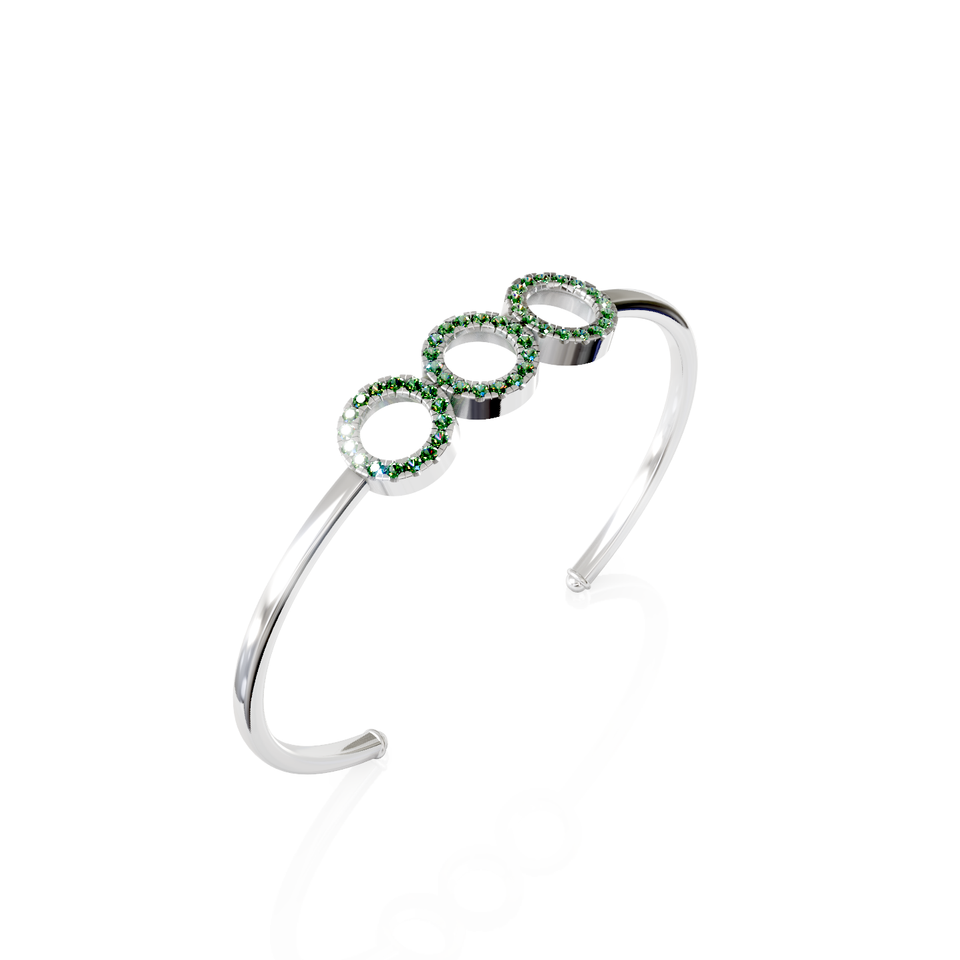 triple circle cuff bracelet