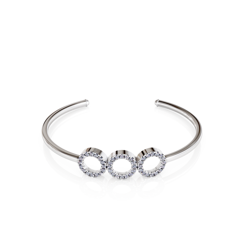 triple circle cuff bracelet