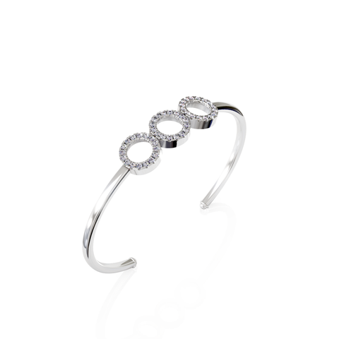 triple circle cuff bracelet
