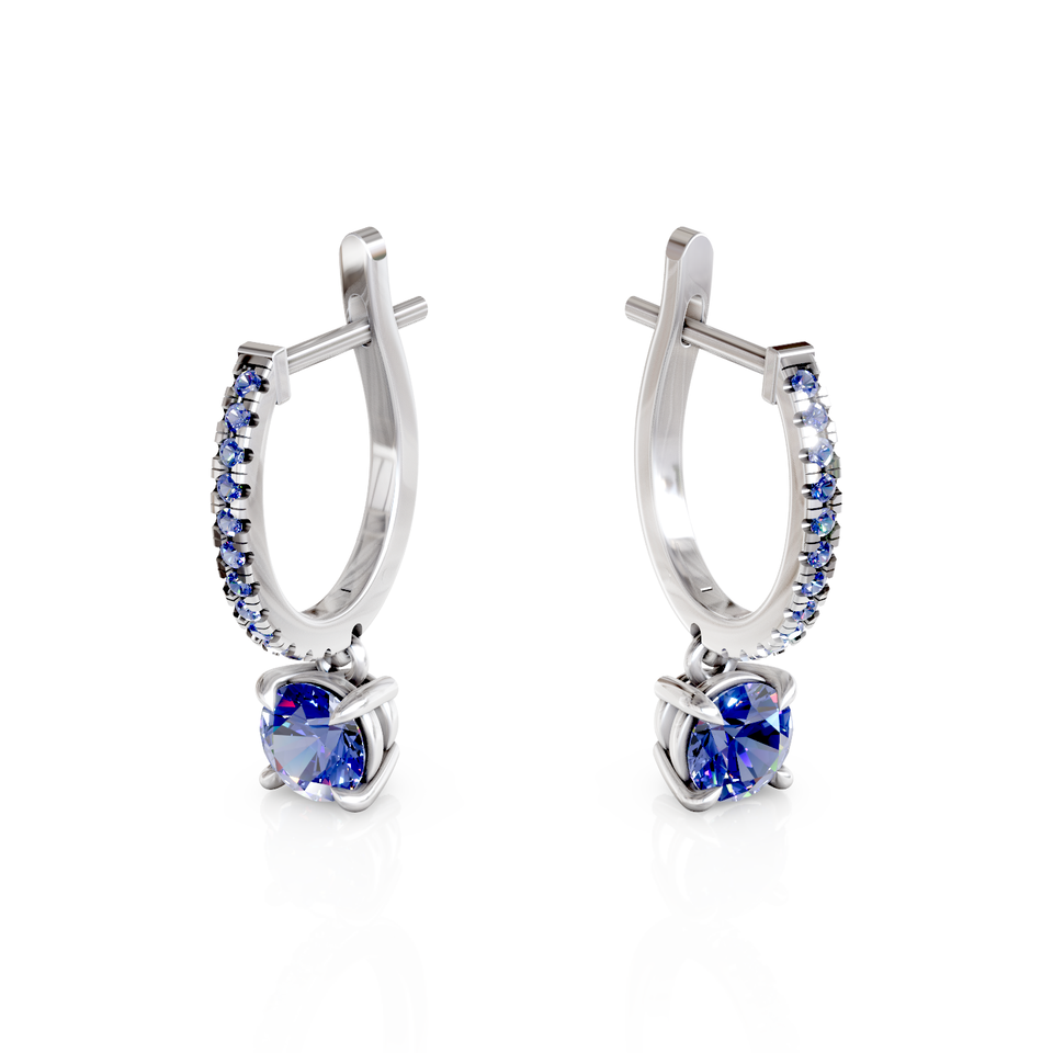 drop-hoop earrings