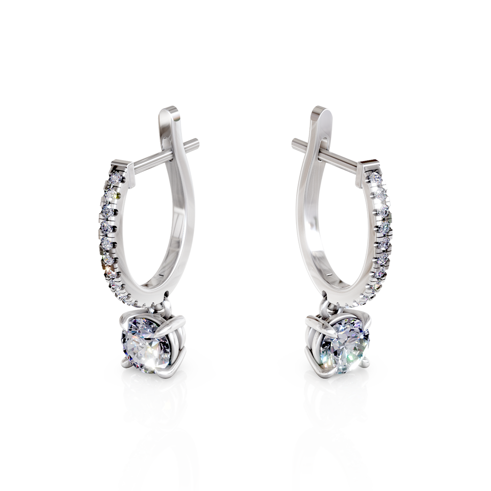 drop-hoop earrings