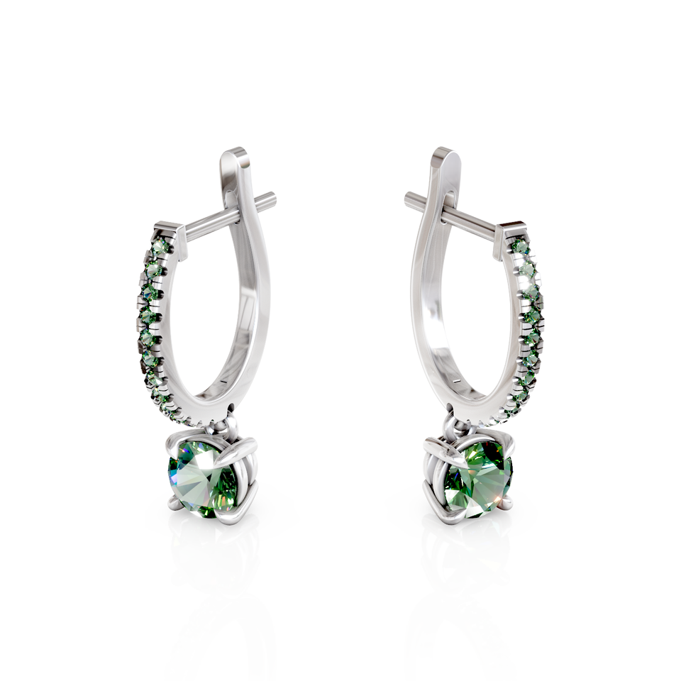 drop-hoop earrings