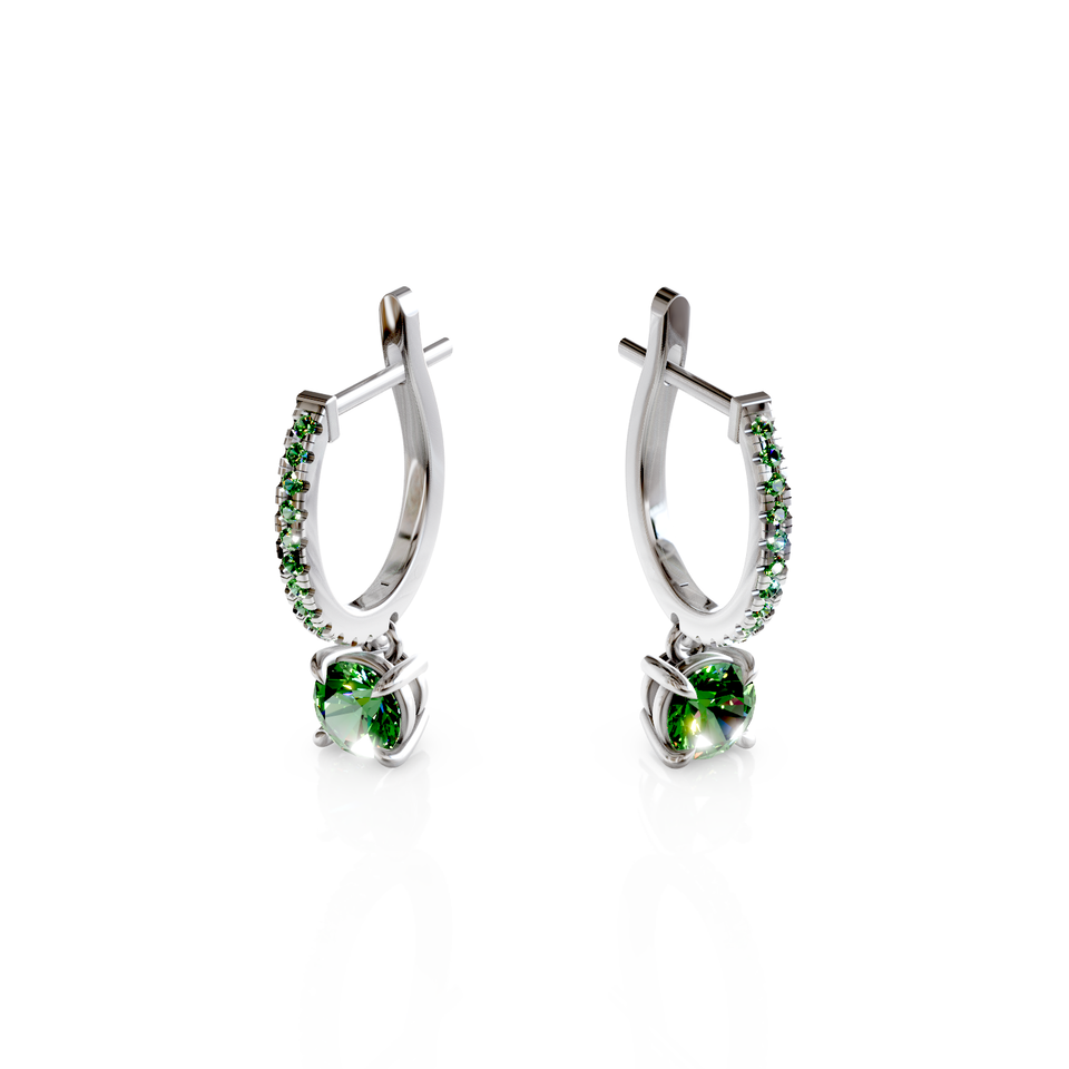 drop-hoop earrings