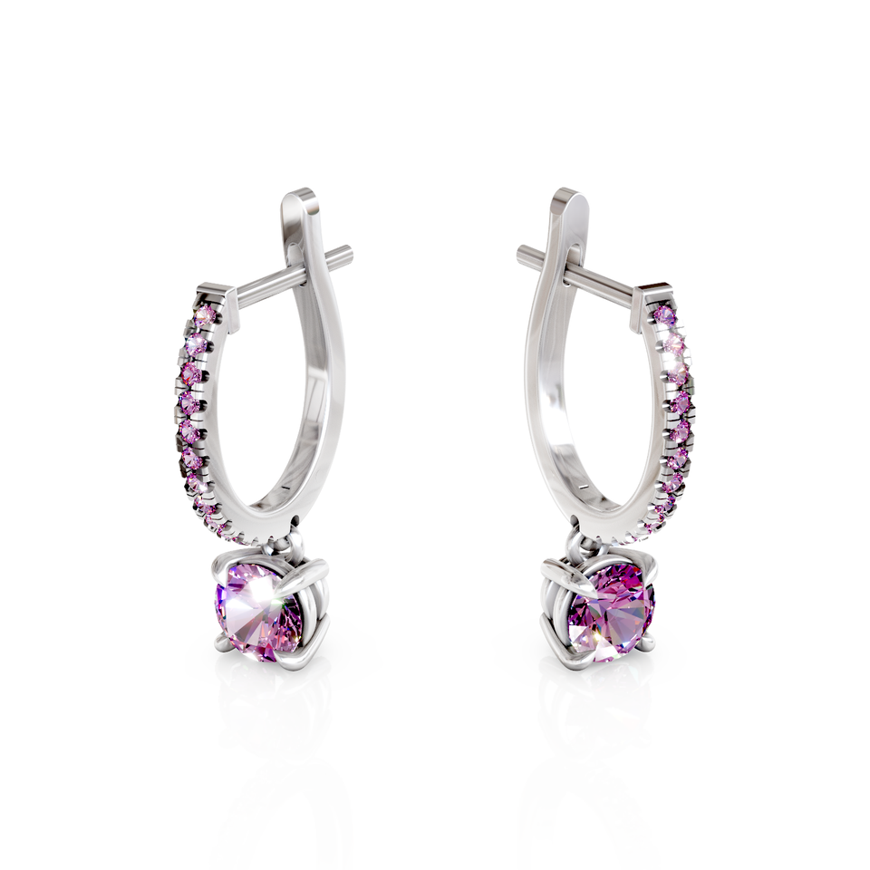 drop-hoop earrings