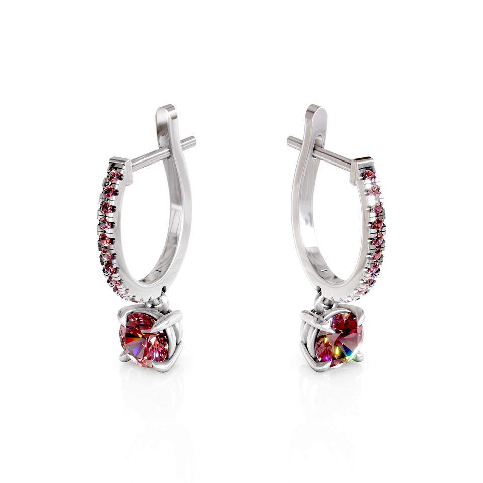 drop-hoop earrings