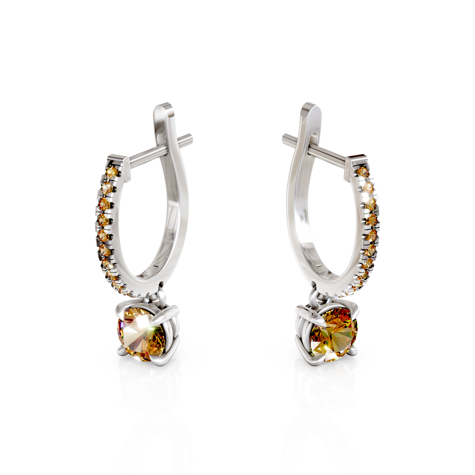 drop-hoop earrings