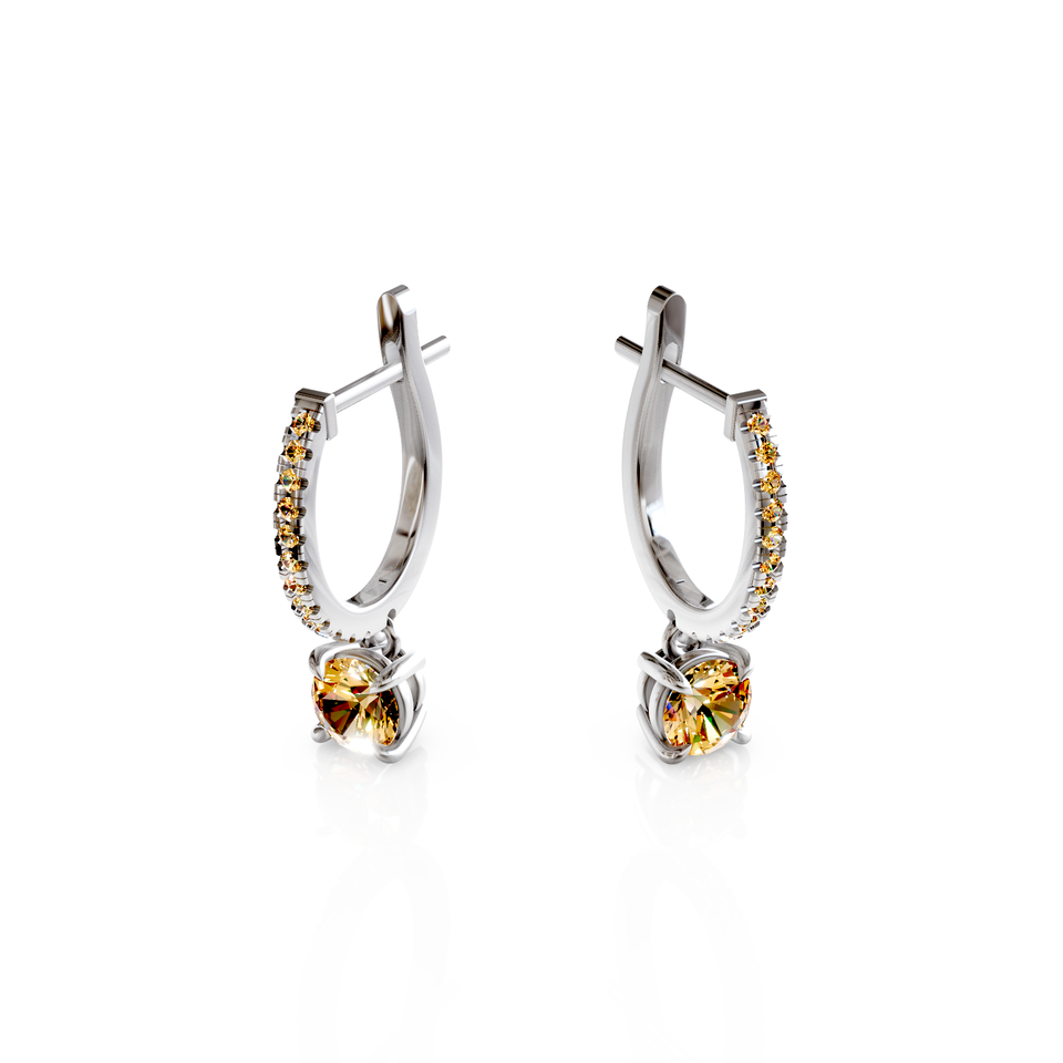 drop-hoop earrings