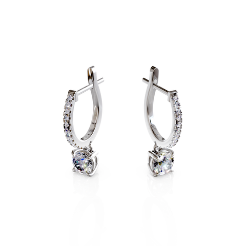 drop-hoop earrings