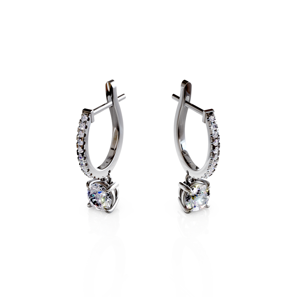 drop-hoop earrings
