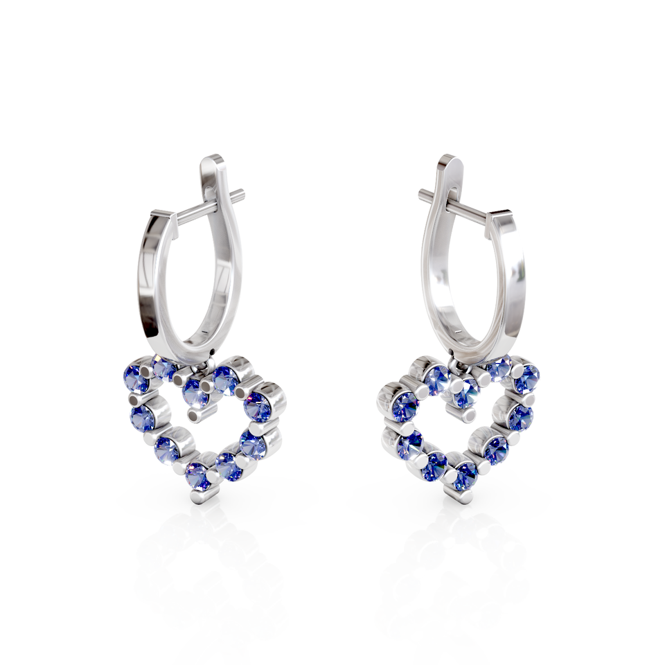heart shaped hoop earrings