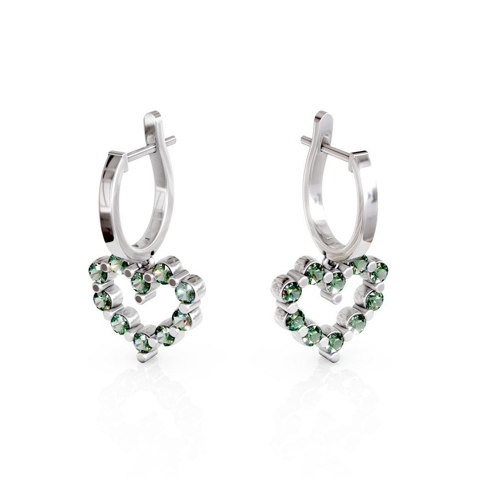 heart shaped hoop earrings