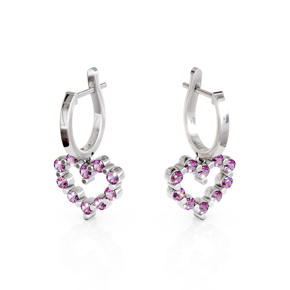 heart shaped hoop earrings