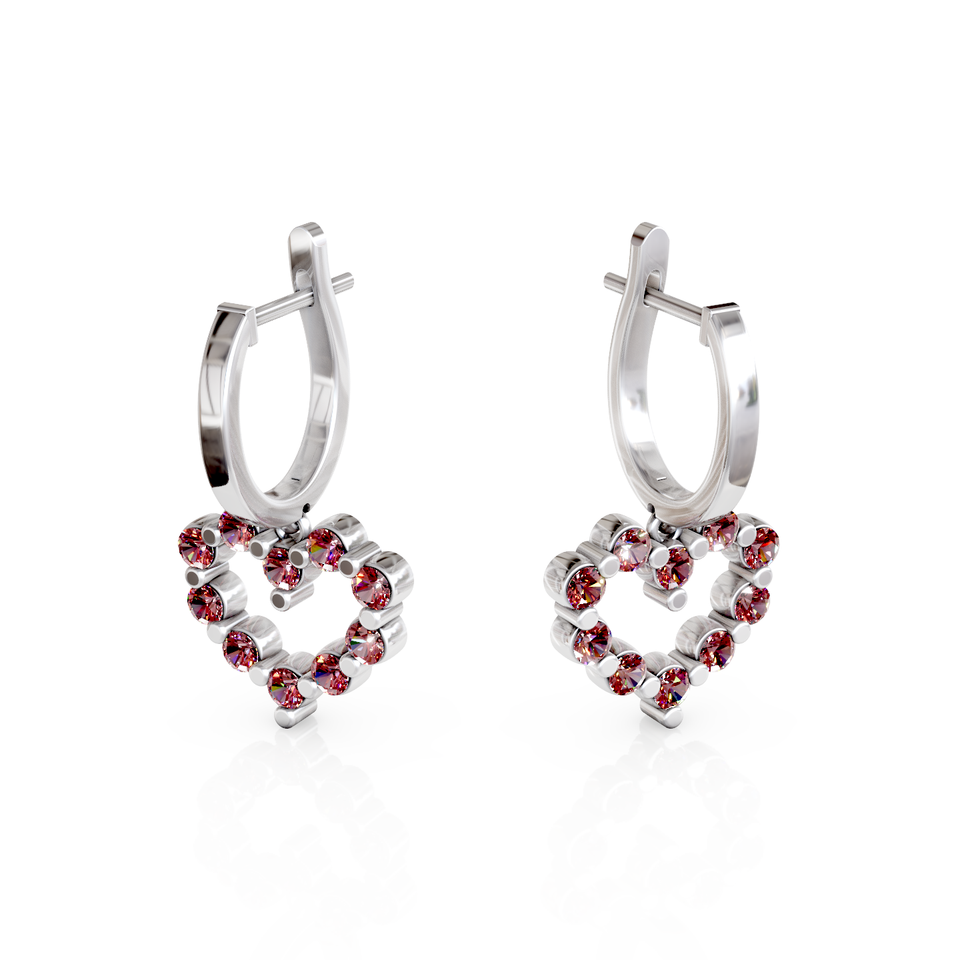 heart shaped hoop earrings