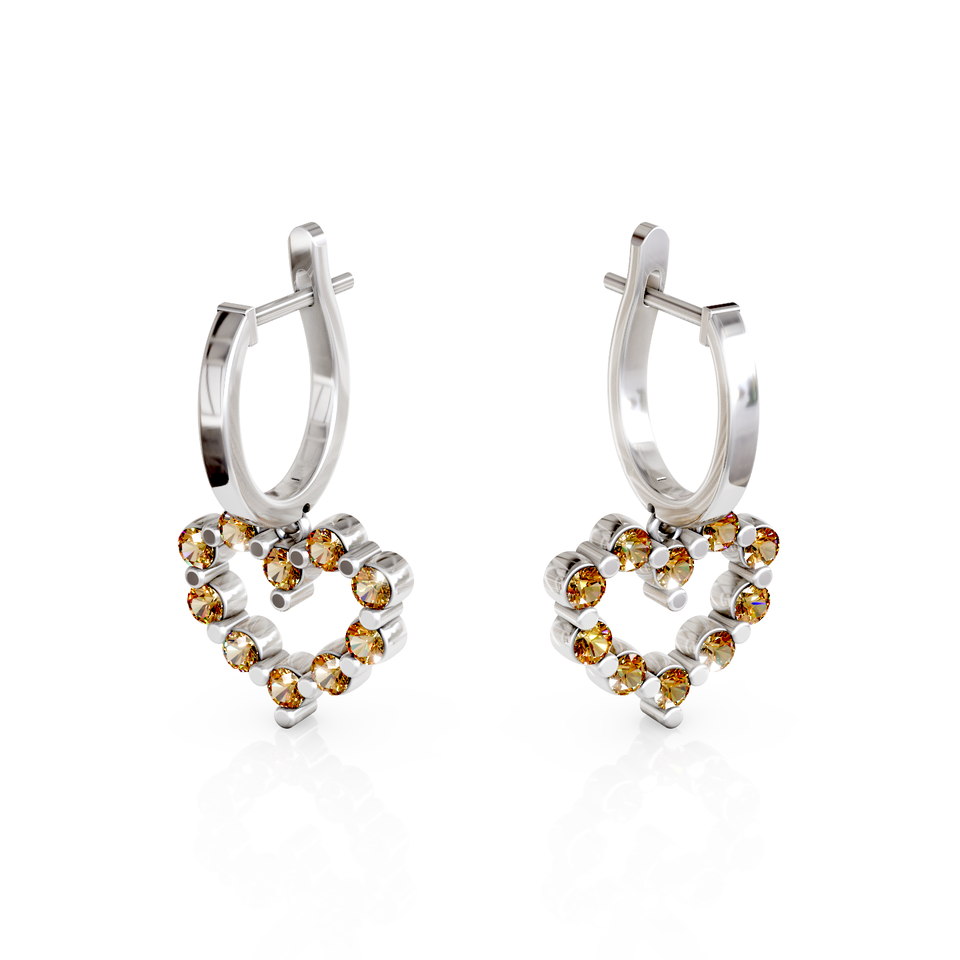 heart shaped hoop earrings