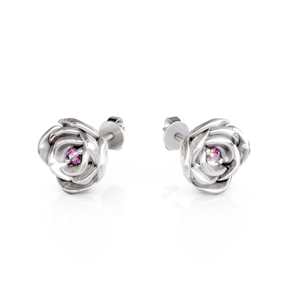 rose stud earrings