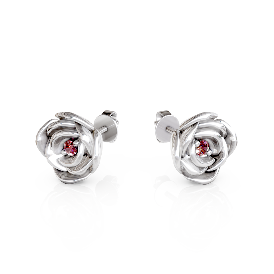 rose stud earrings